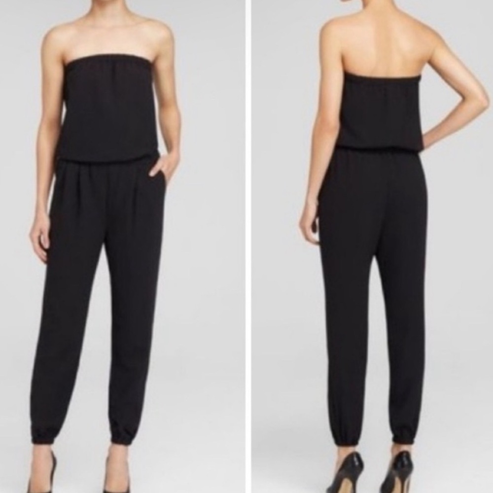 Joie Black Strapless Jogger Style Jumpsuit XS Classic Evening